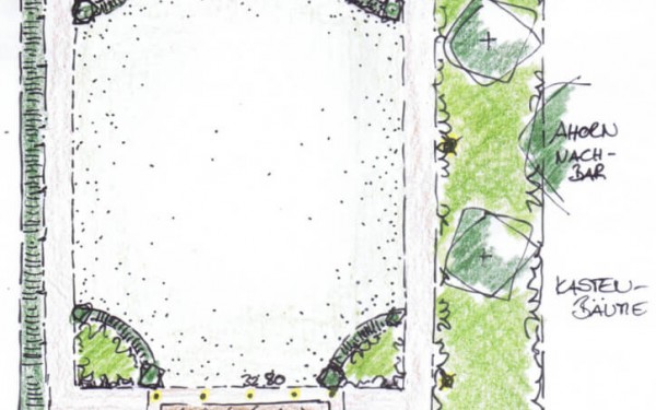 Vorentwurf des hinteren Gartenteils Vorentwurf des hinteren Gartenteils